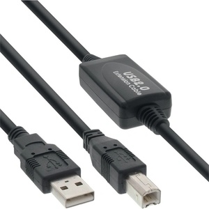 PremiumCord Кабелен ретранслатор USB 2.0, A - B, M/M, 20 m, черен KU2REP20AB (KU2REP20AB)