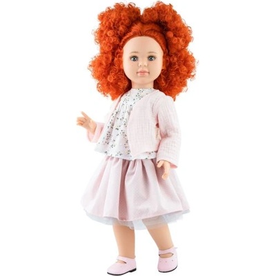 Paola Reina - Комплект дрехи за кукла - Блузка, розова пола с точки и сако - 60 см (56568)