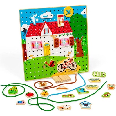 Bigjigs Toys Prevliekacia hra Domček 36 ks
