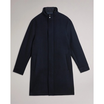 Ted Baker Men's Funnel Neck Overcoat - Navy