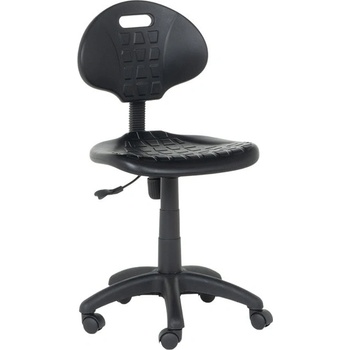 Bittel Работен офис стол Carmen 6555, до 110кг, полиуретанова пяна, полипропилен, Газов механизъм за регулиране на височината, коригиране височина, висок (удължен) газов амортисьор, колелца за мека настилка, черен