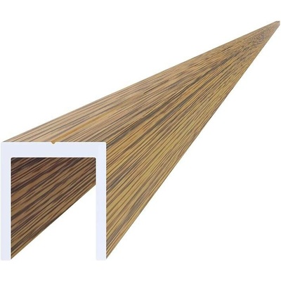 Hliníkový U profil 20,5x22x6000mm, práškový lak se strukturou - ořech