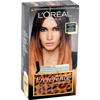L'Oréal Préférence Wild Ombré N1 světle -tmavě hnědé vlasy barva na vlasy