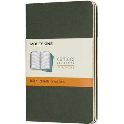 Moleskine Sešity 3 ks linkované zelené S