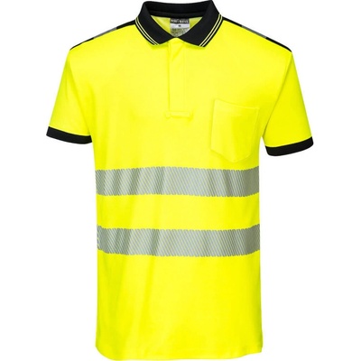 Portwest polokošile HiVis PW3 T180 krátký rukáv reflexní žltá/čierna M