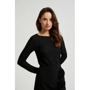 Moodo Черен дамски топ с дълъг ръкав Moodo | Cheren | ЖЕНИ | XS