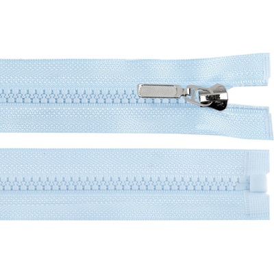 Kostěný zip No 5 délka 70 cm s ozdobným jezdcem, malé, 185 modrá pomněnková