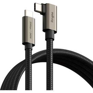 Ringke USB 3.2 GEN 2X2 TYPE-C 90° кабел PD240W 200cm черен (8800293851486)