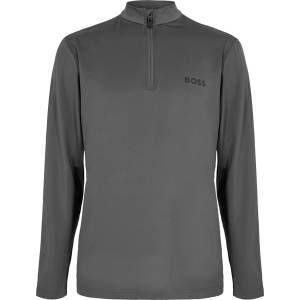 Boss Горнище Boss Men's Green 1/4 Zip Performance Tracksuit Top - Grey