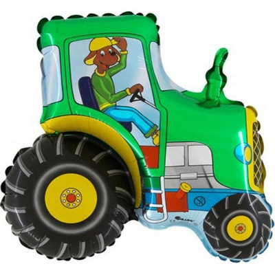 Grabo Fóliový balónik Traktor zelený 35 cm mini balónik na tyčku