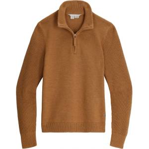 Royal Robbins Дамски вълнен пуловер Royal robbins Women's Westlands 1/4 Zip Merino jumper - Tawny Htr - размер XL (105-6805-0414)
