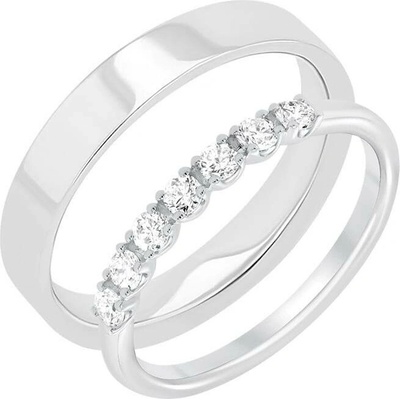 Eppi Zlatý eternity prsten s diamanty a pánský plochý Rexanne RW37578