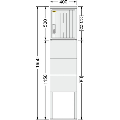 SFOS 400x1650x245mm OZ-1/50 + F-1