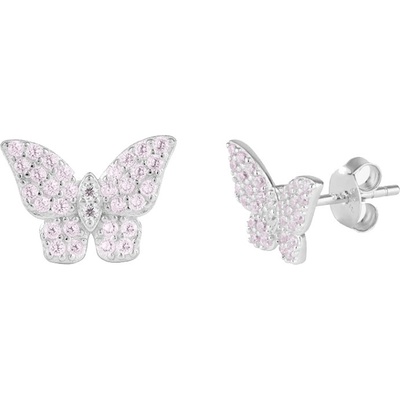 Preciosa Pôvabné strieborné náušnice s kubickými zirkónmi Candy Floss 5401 69