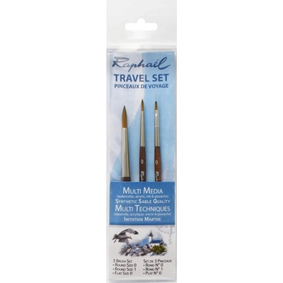 Cestovná sada 3 ks štetcov Raphael Mini Precision Set II