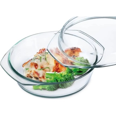 Borcam Кръгла йенска тенджера с капак borcam 2Л (59003)