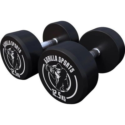 Gorilla Sports Okrúhle činky gumové 2 x 12,5 kg