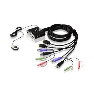 KVM суич ATEN CS692, от 1xHDMI, 2xUSB Type A, 1x3.5mm Audio Jack, 1x3.5mm Audio Jack към 2xHDMI, 2xUSB Type A, 2xUSB Type A, 2x3.5mm Audio Jack (CS692)