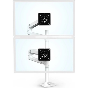 Ergotron LX Dual Stacking Arm, Tall Pole, stolné ramená pre 2 lcd. max. 40", flexibilný, biele