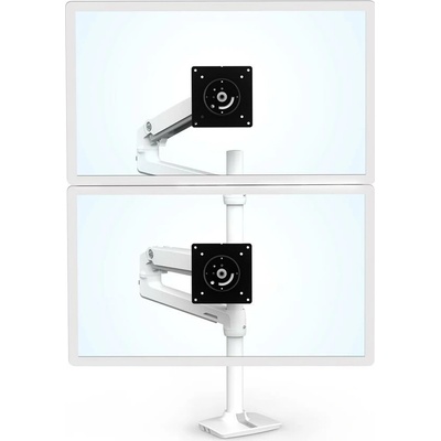 Ergotron LX Dual Stacking Arm, Tall Pole, stolné ramená pre 2 lcd. max. 40", flexibilný, biele