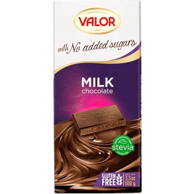 Valor Mliečna čokoláda bez prídavku cukru 100 g