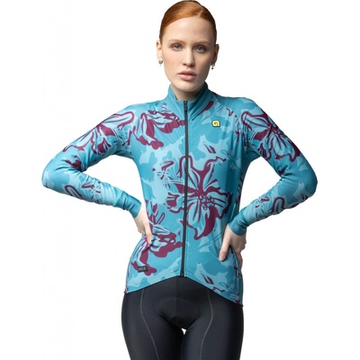 Alé PR-E Flower LS W Aqua green