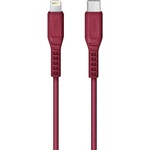 Uniq USB-C към Lightning кабел за Apple устройства с Lightning порт (120 см) - Uniq Flex USB-C to Lightning Cable PD 18W (червен) (UNIQ-FLEX(CTMFI)-RED)
