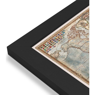 RayWorld Svět - nástěnná mapa Ray World Executive 136 x 92 cm Varianta: mapa v dřevěném rámu, Provedení: Pegi černý