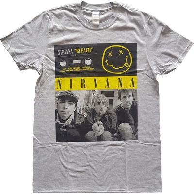 Nirvana tričko Bleach Cassettes šedé