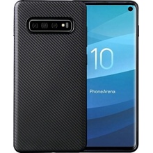 Pouzdro JustKing plastové s texturou karbonovéch vláken Samsung Galaxy S10 Plus - černé