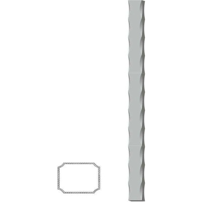 Ocelový profil 50x30x2,5mm, zdobený po hranách Délka: 6m