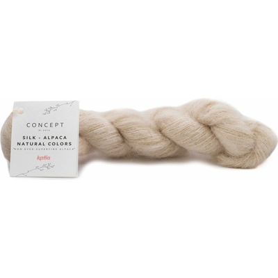 SILK ALPACA NATURAL COLORS Katia Farby SILK ALPACA NATURAL COLORS: 101 svetlá béžová - VÝPREDAJ
