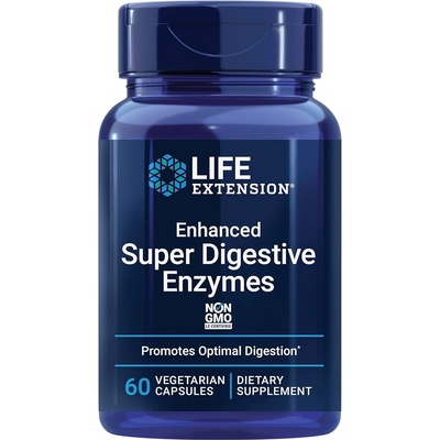 Life Extension Enhanced Super Digestive Enzymes, храносмилателни ензими, 60 растителни капсули