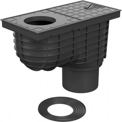 Geiger Lapač střešních splavenin spodní 50-125 mm 125 mm černý