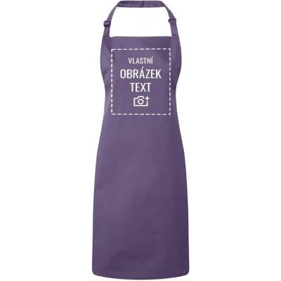 Bezvatriko.cz Zástěra s laclem s vlastním potiskem Millennieal lilac 341 B&C Unisex Canvas Zástěra s laclem