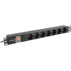 Lanberg 7 Plug 2 m Switch PDU-07F-0200-IEC-BK