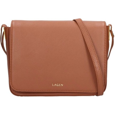 Lagen dámská kožená crossbody kabelka koňaková BLC-22/2061 COGNAC