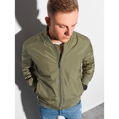 Ombre Clothing pánska prechodná bomber bunda Higgs zelená