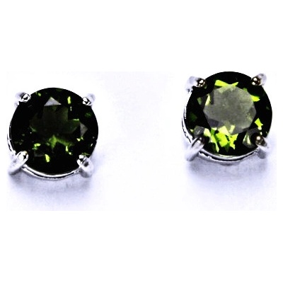 Čištín stříbrné přírodní vltavín na šroubek NŠ 1252