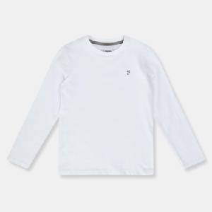 Farah Детска тениска Farah Unisex Kids Denny Long Sleeve T-Shirt - White