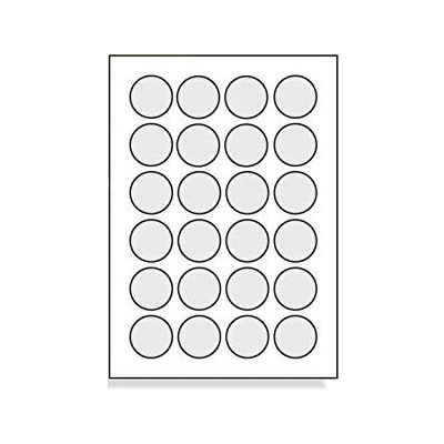 CDRmarket ETR0ECO4040kA4100 samolepiace etikety 40 mm, 24 etiket, A4, 100 listů, kulaté, biela