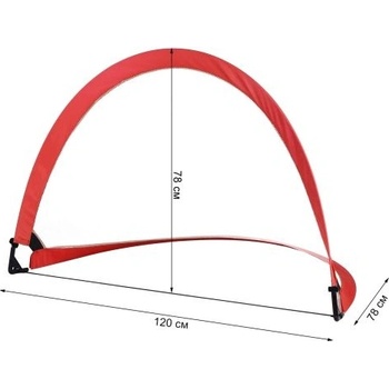 Врата за мини футбол, pop-up, 120х78х78 см, Червена