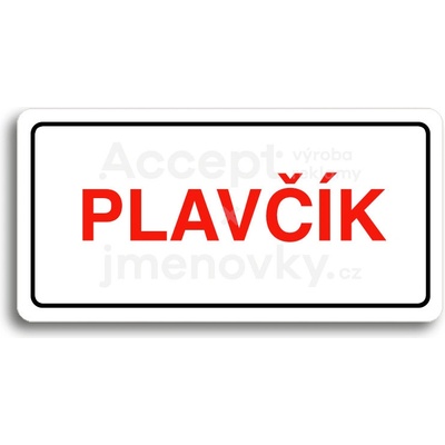 ACCEPT Piktogram PLAVČÍK - bílá tabulka - barevný tisk