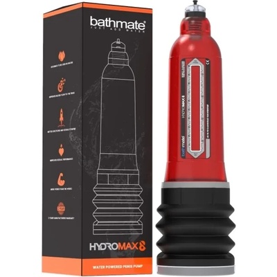 Пенис хидро-помпа за гарантиран резултат - Hydromax 8 Red (BATHMATE118)