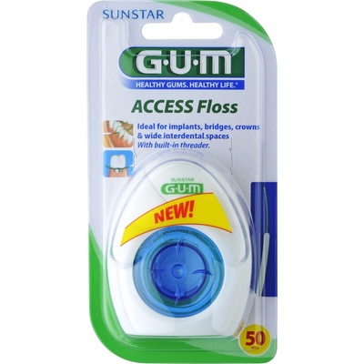 G.U.M Access Floss Superfloss pro čištění implantátů korunek a můstků nacívce 50 ks – Zboží Dáma