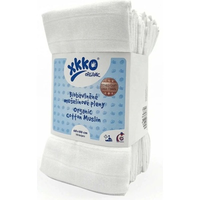 XKKO Organic z biobavlny Organic 60 x 60 cm Staré časy 10 ks biele