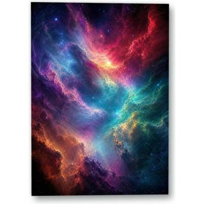 Plakát – Zářivá barevná mlhovina Bez rámu Bez rámu Ano 84 × 120 cm
