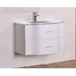 InterCeramic Конзолен шкаф за баня InterCeramic ICP 8080W - PVC, бял с умивалник 8080W 2/2 (ICP 8080W)