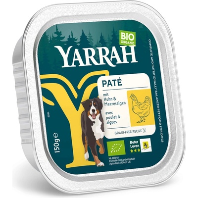Yarrah Bio Paté bio kuřecí a bio mořské řasy 12 x 150 g