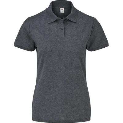 Fruit of the Loom Polokošile Lady-Fit 65/35 Polo krátký rukáv dámská COT-163212t3700 Melír šedá tmavá